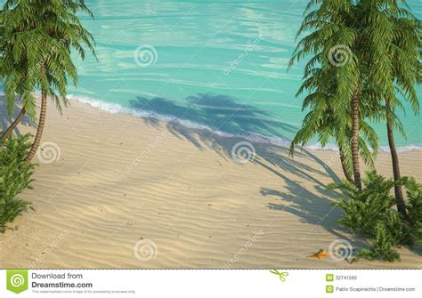 Caribbean Beach Birds Eye View Stock Illustration Illustration Of Yellow Paradise 32741560