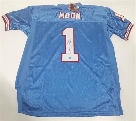 Lot Detail Warren Moon Houston Oilers Autographed Mitchell And Ness