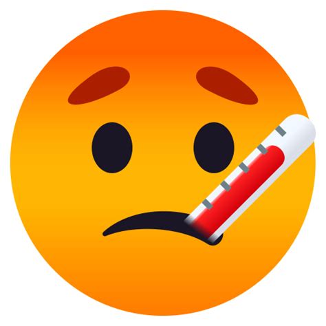 Emoji 🤒 Visage Avec Thermomètre Malade Wprock