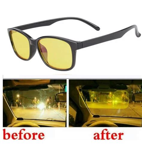 yellow lens anti glare vision hd night driving glasses polarized tinted unisex ebay