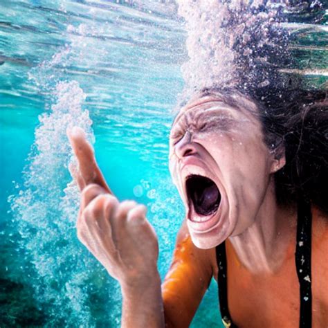 Prompthunt Woman Screaming Underwater
