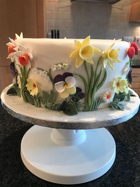 Spring Flower Cake Garden Theme Cake Fairy Garden Cake Garden Cakes