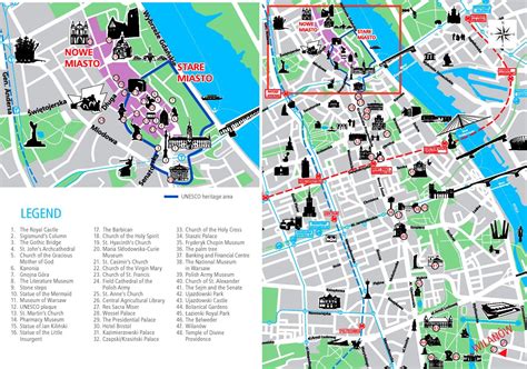 Warsaw Tourist Map Ontheworldmap Com