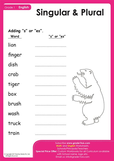 Making Words Plural Worksheets Worksheets For Kindergarten