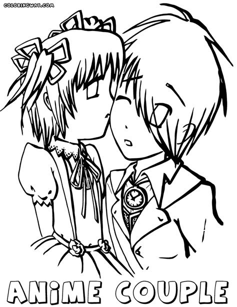 Anime Couple Coloring Pages Coloring Pages To Download And Print
