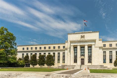 Front Of The Federal Reserve Government Eccles Building In Washington