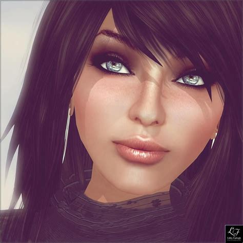second life 3d virtual world avatars female vampire cool face illustration art art