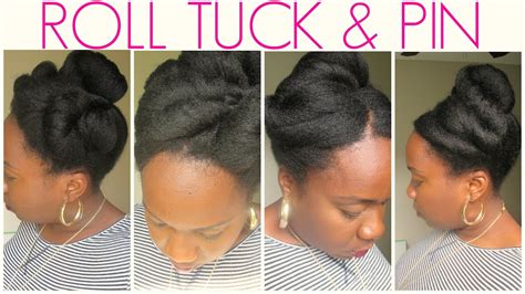 Easy Roll Tuck And Pin Natural Hairstyles Protectivestyles Youtube