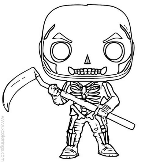 Funko Pop Coloring Pages Fortnite Skull