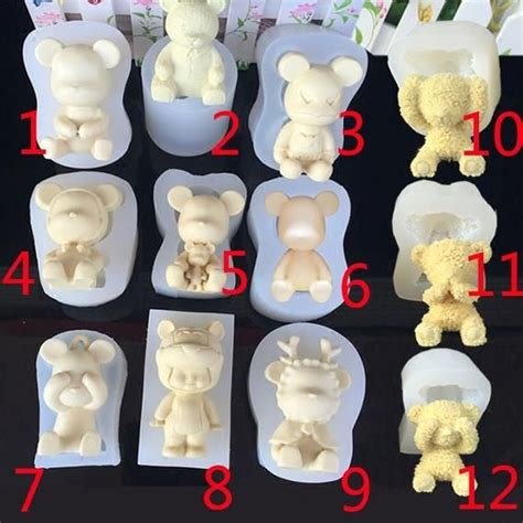 Bear Silicone Mold Wax Casting Mold Aromatherapy Mold Etsy Diy Silicone Molds Polymer Clay