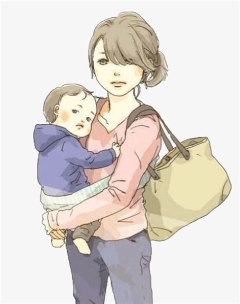 Recklessly Cartoon Mother And Son Png
