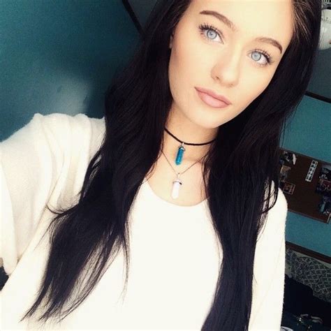 Model With Blue Eyes And Black Hair Via Polyvore Featuring