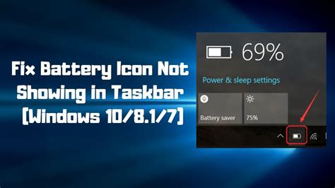 Fix Battery Icon Not Showing In Taskbar Windows 10817 Youtube