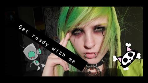 get ready with me emo scene girl youtube