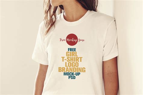 The easiest shirt mockup generator tool. Free Girl T-Shirt Mockup | Free Mockup