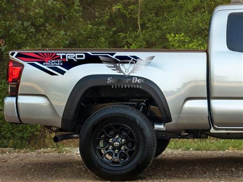 Jdm Flag Trd 4x4 Pro Sport Off Road Side Vinyl Stickers Decal Fit To