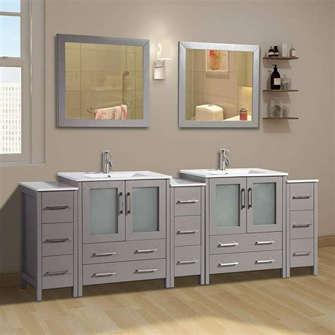Vanity Art 96 Double Sink Bathroom Vanity Combo Set Modern Bathroom