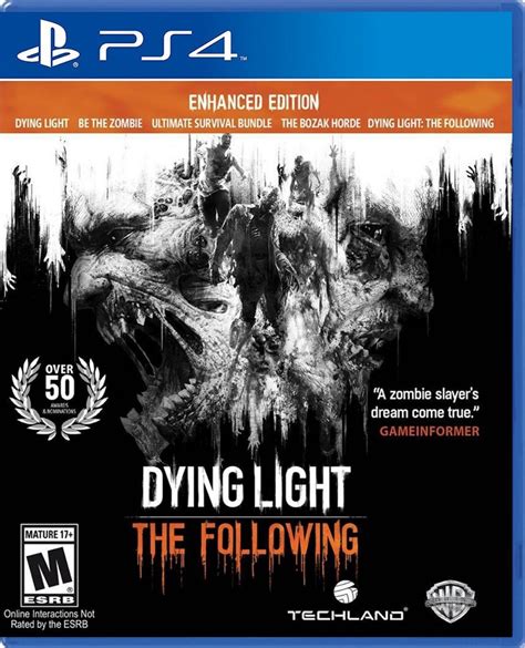 Take the wheel of a fully customizable dirt buggy, smear your tires with zombie blood, and experience dying light's creative brutality in high gear. Dying Light The Following Enhanced ::.. Para Ps4 - $ 599.00 en Mercado Libre