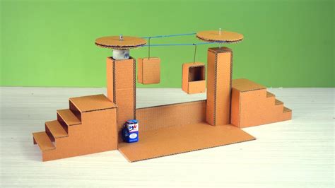Best Science Project For Students Making A Cardboard Ropeway Model