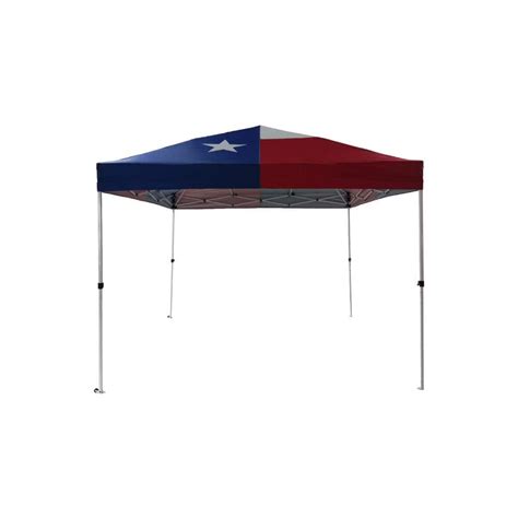 Everbilt 10 Ft X 10 Ft Red White And Blue Texas Flag Instant Canopy
