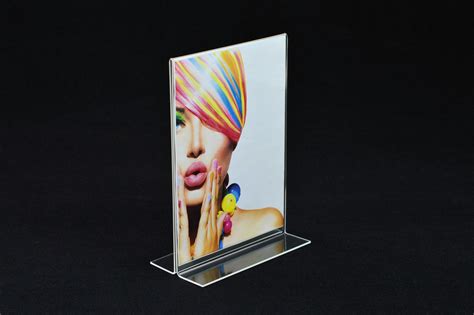 acrylic portrait double sided poster sign price menu holder