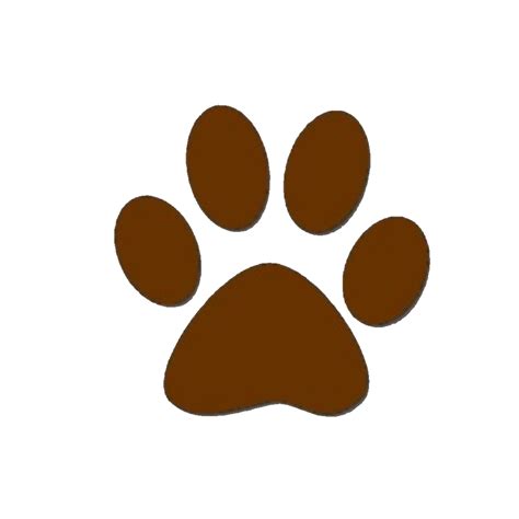 Brown Paw Print Clipart Best