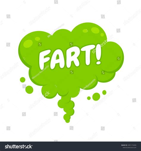 Smelling Green Cartoon Fart Cloud Flat Stock Vector Royalty Free 1891173499