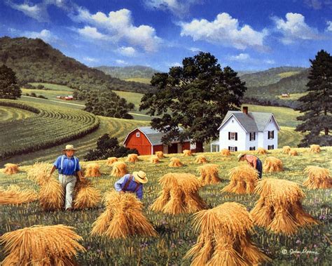 Harvest Farm Art Country Art Painting