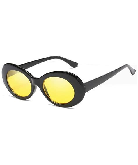 Clout Goggles Kurt Cobain Sunglasses Retro Oval Thick Frame Womens