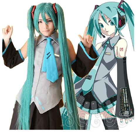 Free Shipping Vocaloid Miku Hatsune Cosplay Costume 10 Pcs Set In Anime Costumes From Novelty