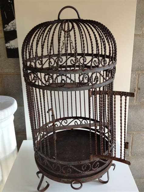Vintage Wrought Iron Bird Cage Etsy