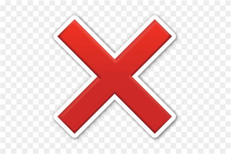 Free Red Cross Mark Png Transparent Images Download Emoji No Free