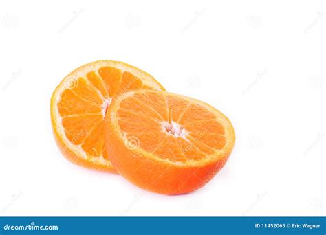 Sliced Orange Halves Stock Image Image Of White Moist 11452065