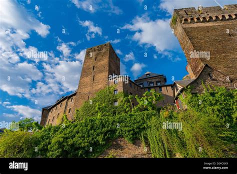 Castle Schönberg Above The Well Preserved Medieval Town Of Oberwesel