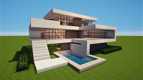 Minecraft How To Build A Modern House Best House Tutorial Youtube