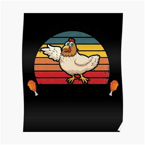 Live Today Like You’re Getting Fried Tomorrow Chicken Funny Vintage Sunset Graphic Poster