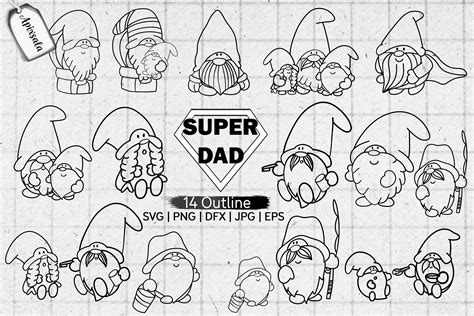 Embellishments Craft Supplies & Tools Instant download. Graduate Gnomes