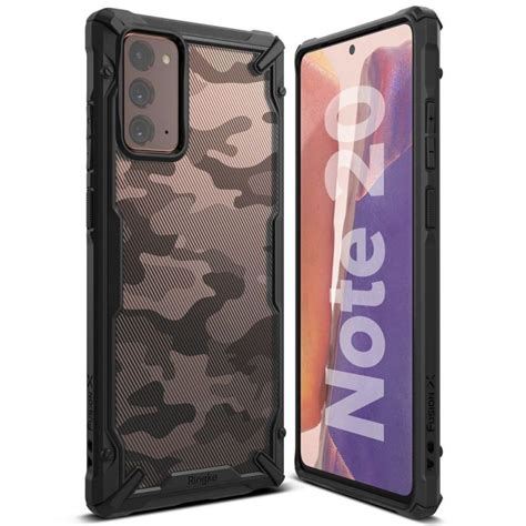 🥇carcasa Ringke Fusion X Compatibila Cu Samsung Galaxy Note 20 Camo Black Lerato