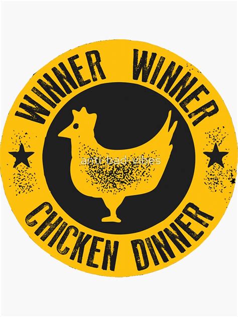 Winner Winner Chicken Dinner Sticker By Anti Bad Vibes Redbubble