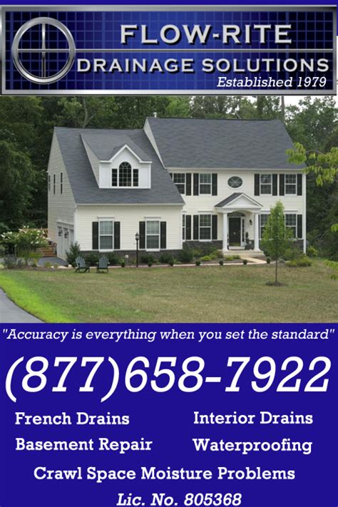 We provide homeowners in seattle with experienced yard drainage solutions to direct the flow of water away from the home and prevent costly waterproofing problems. Flow Rite Drainage Solutions Inc. 800 W Weaver Road ...