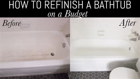 How To Refinish A Bathtub On A Budget Youtube