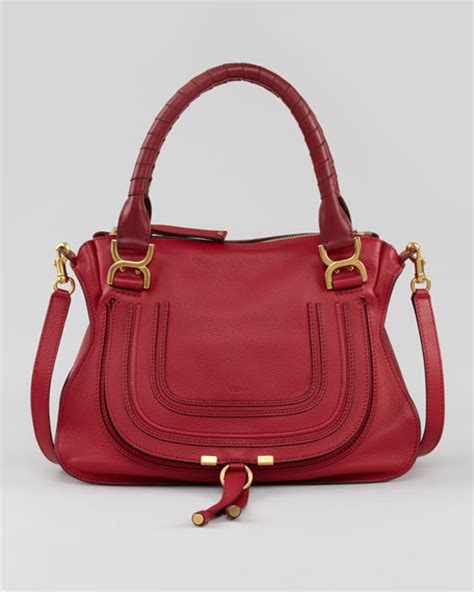 Chloe Marcie Medium Shoulder Bag Red