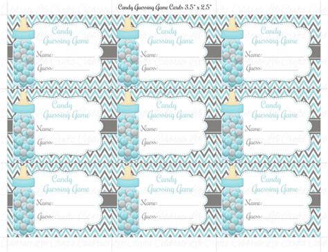 Baby Shower Printable Game Candy Bottle Guessing Game Sign Etsy