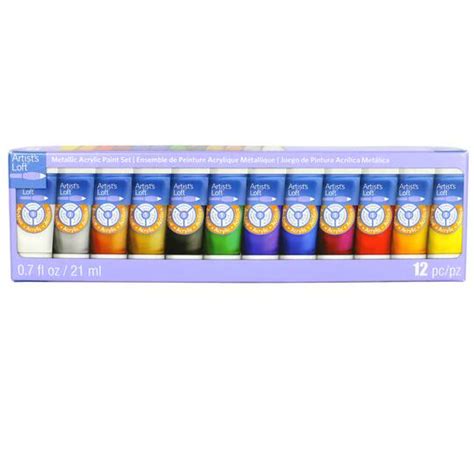 Metallic Acrylic Paint 12 Color Set By Artists Loft Michaels