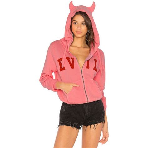 Wildfox Couture Evil Zip Up Hoodie 150 Liked On Polyvore Featuring