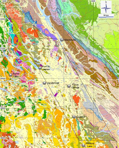 Surficial Geological Map Of The Quest Project Area Showing A Few Of