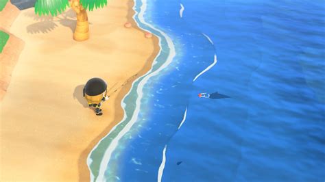One of the classic images of sharks is a fin sticking out of the water, which animal crossing: How to catch a Great White Shark in Animal Crossing: New ...