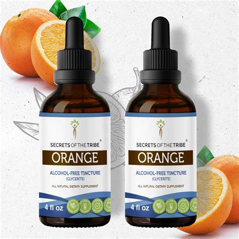 Orange Tincture Alcohol Free Extract Organic Orange Citrus Sinensis