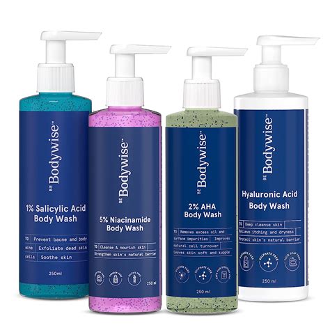 buy be bodywise body wash t set pack of 4 contains 1 salicylic acid body wash 5