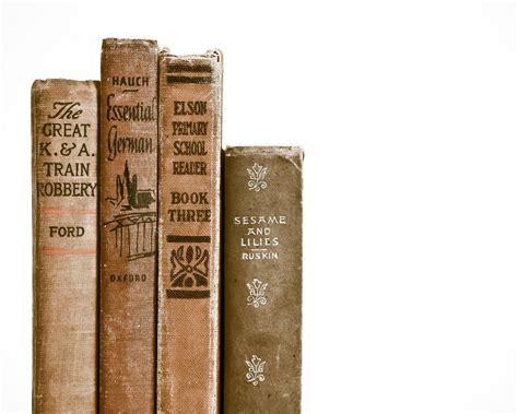 Old Vintage Book Spines Photographic Art Print Wall Art For
